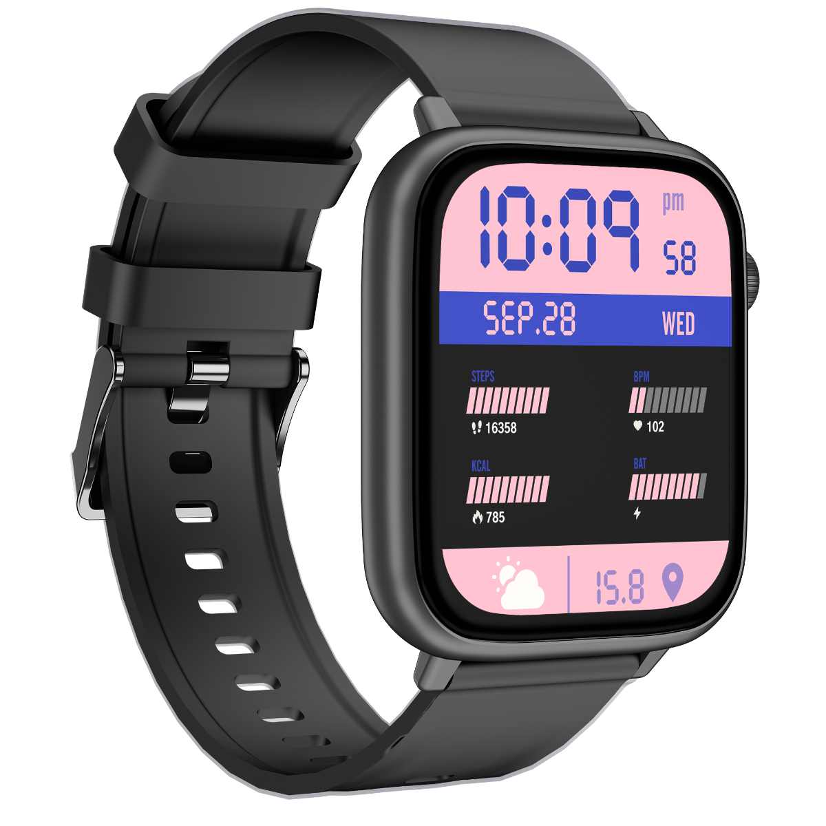 EC124 Smartwatch: 1.83 - inch display, Bluetooth 5.3, health tracking