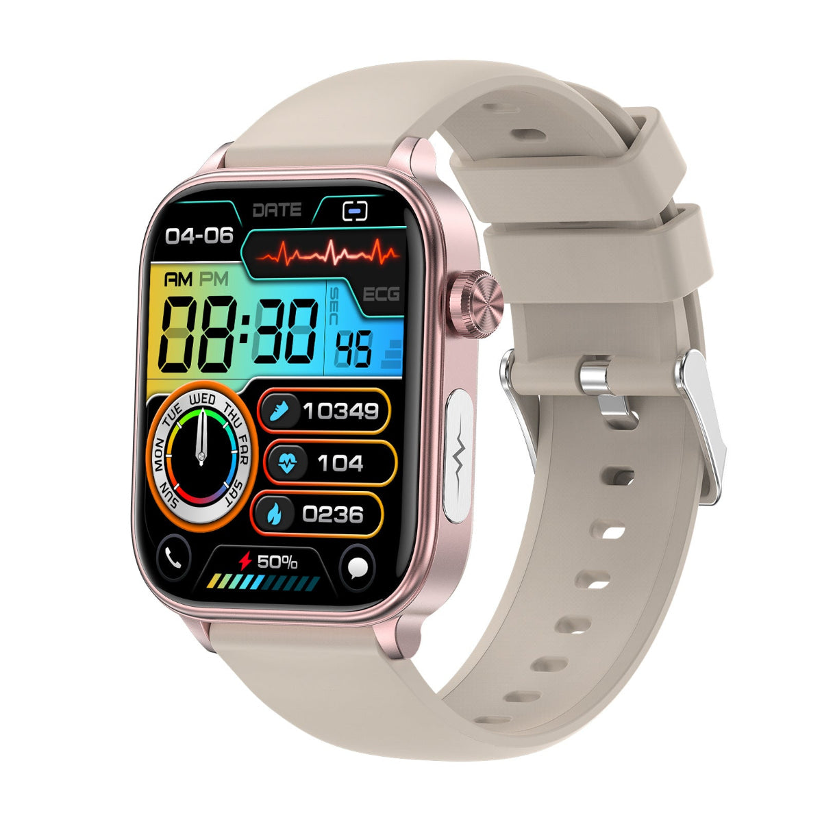 C65, 1.96-inch IPS HD, ECG, Blood Glucose, IP68, Bluetooth 5.0