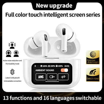 E-A9 PRO Smart Multifunction Earbuds with Color Screen and Bluetooth 5.4