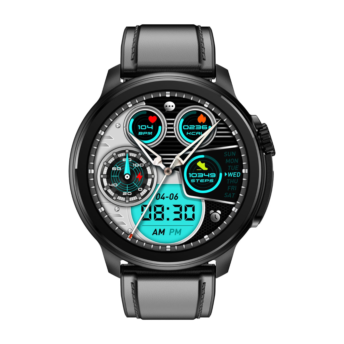 EA304 Smartwatch: 1.43" AMOLED, ECG, Non-Invasive Glucose & Health Tracker