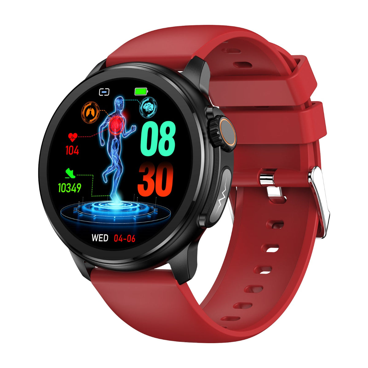 EA304 Smartwatch: 1.43" AMOLED, ECG, Non-Invasive Glucose & Health Tracker