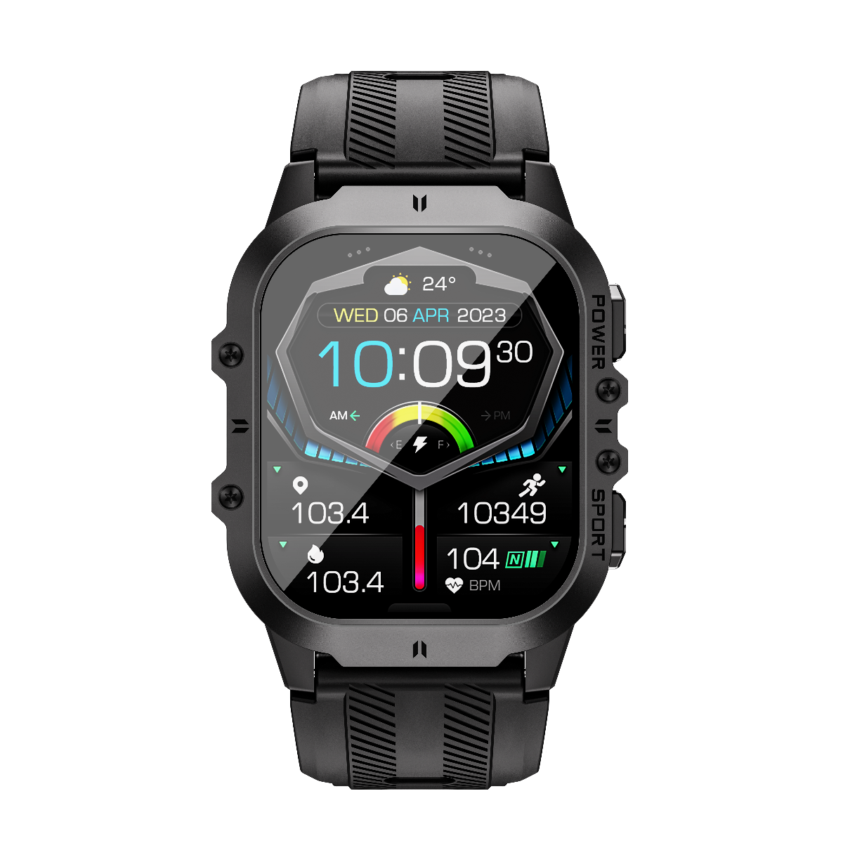 EA307 1.96-inch AMOLED Screen Smartwatch, Bluetooth 5.2, Heart Rate & 100+ Sports Modes