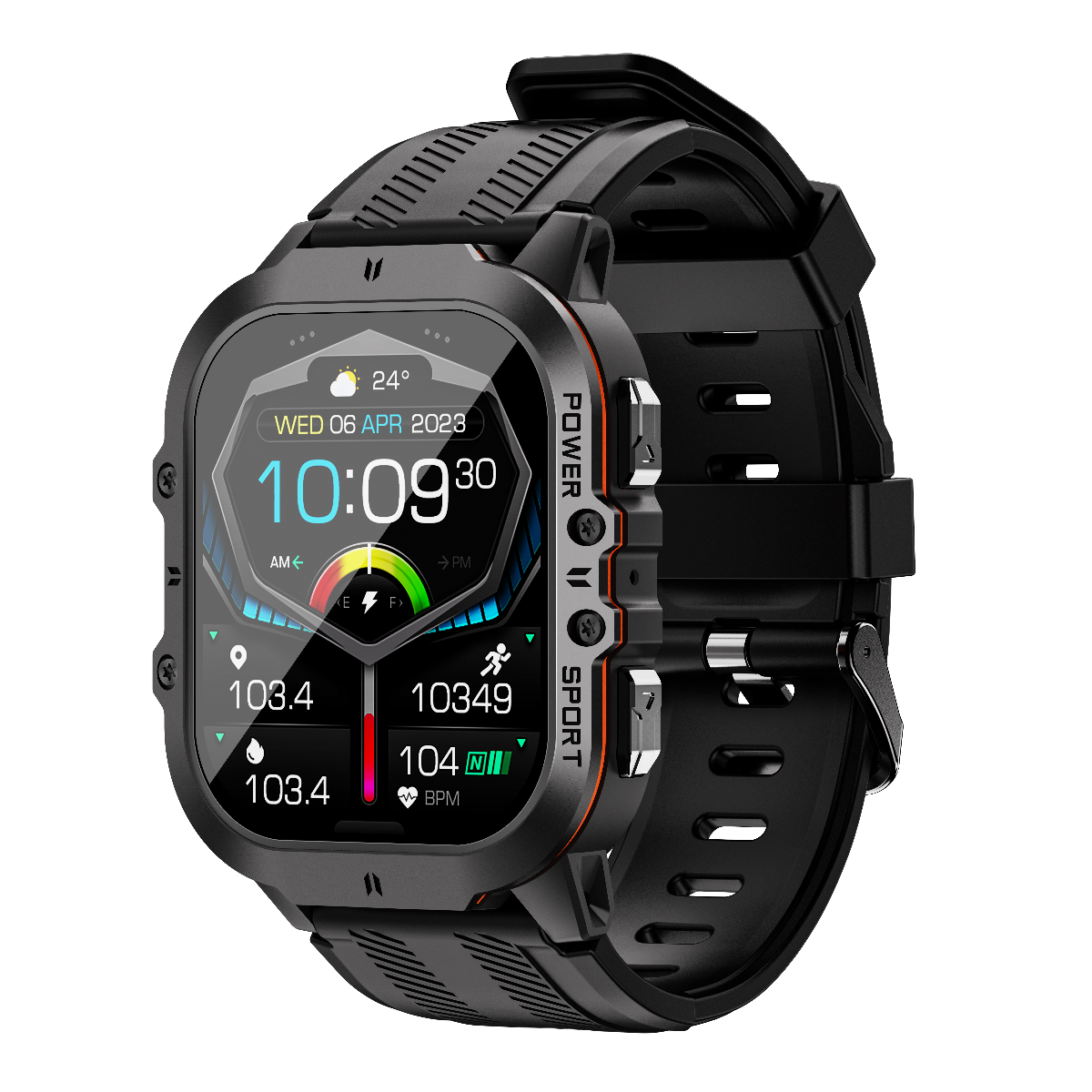 EA307 1.96-inch AMOLED Screen Smartwatch, Bluetooth 5.2, Heart Rate & 100+ Sports Modes