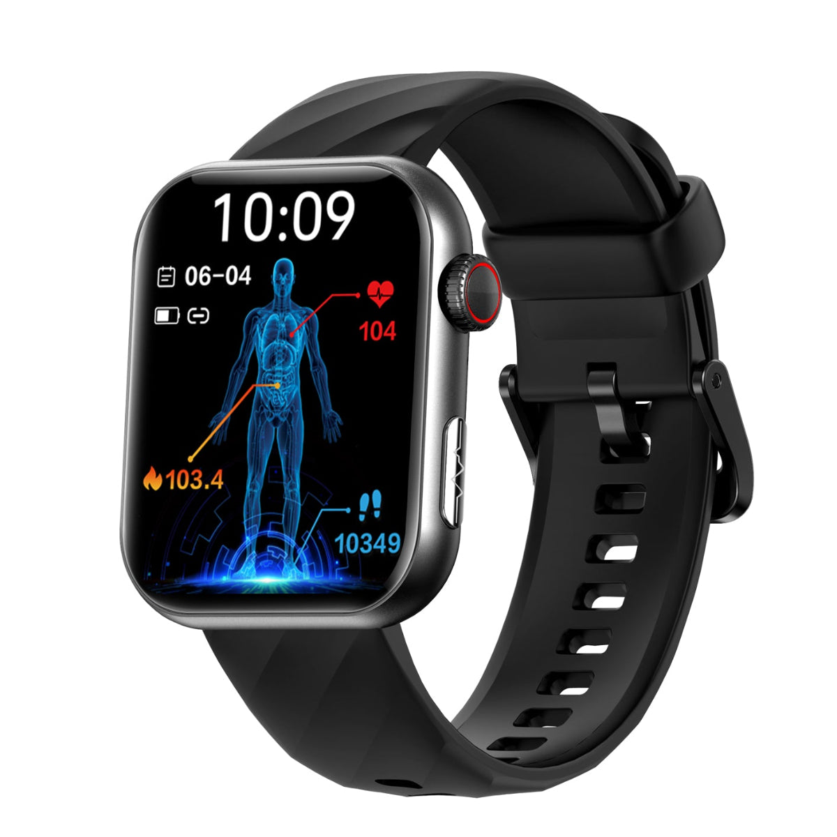 EA316 Smartwatch with 1.96'' HD Display, ECG Monitoring, and IP68 Waterproof