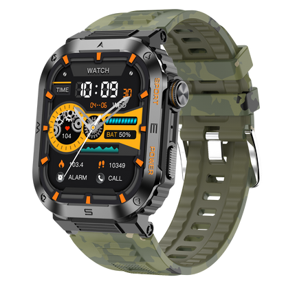 P55 Rugged Smartwatch with 2.01'' HD Display, IP68 Waterproof, Long Battery