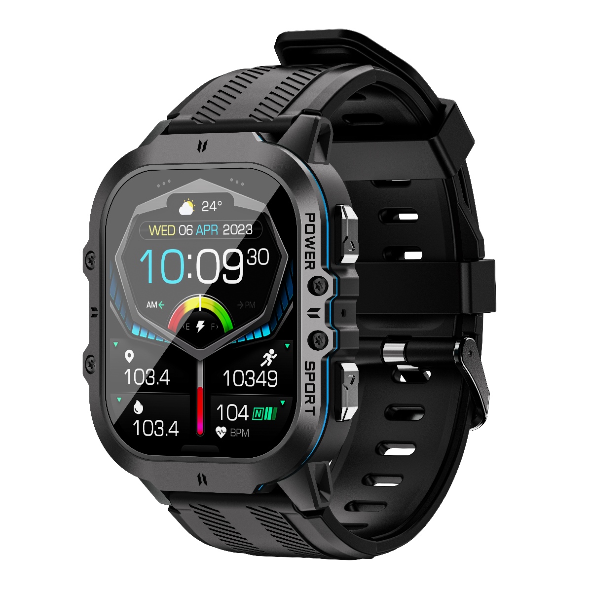 P73 1.96-inch AMOLED Screen Smartwatch, Bluetooth 5.2, Heart Rate & 100+ Sports Modes