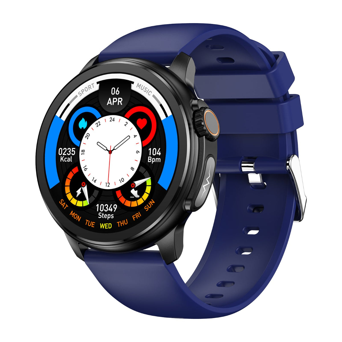 P87 Smartwatch: 1.43" AMOLED, ECG, Non-Invasive Glucose & Health Tracker